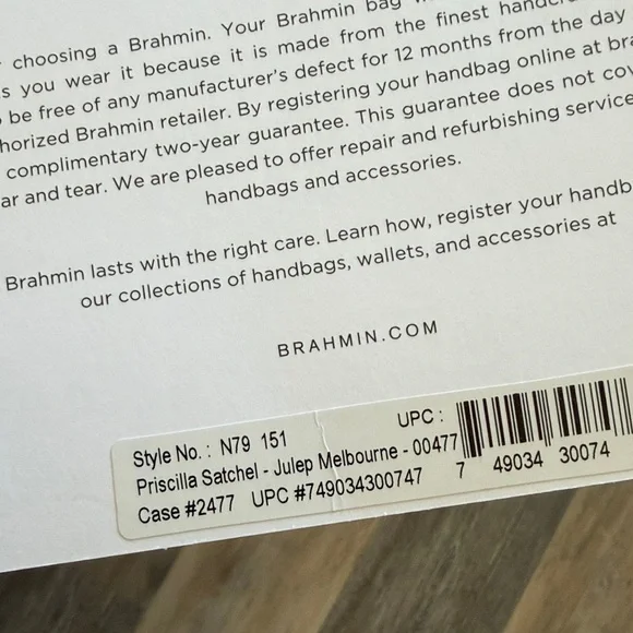 Brahmin Priscilla Melbourne in Julep Pink & Green Croc-Embossed Satchel. - Picture 7 of 16